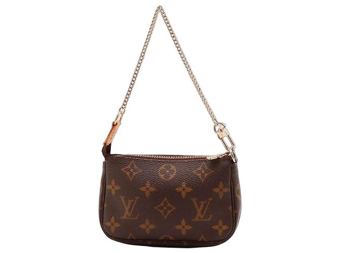 Borsa Pochette Accessoires in canvas Monogram Louis Vuitton Marrone Monogramma