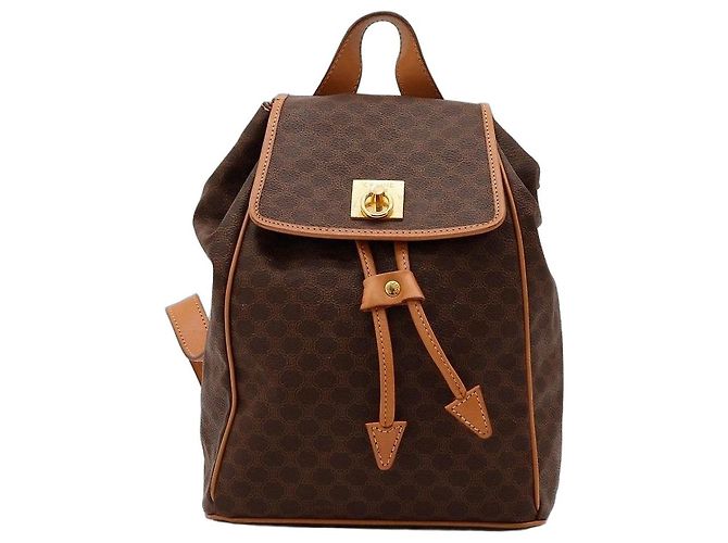 Céline Mochila Celine Triomphe Canvas Marrom