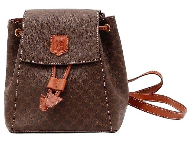 Céline Mini mochila Celine Triomphe Canvas Castaño