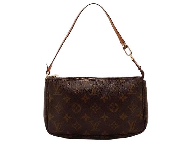 Borsa Louis Vuitton Monogram Pochette Accessoires Marrone Monogramma