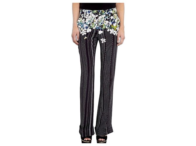 3.1 Phillip Lim Pantaloni a Righe e Stampa Floreale