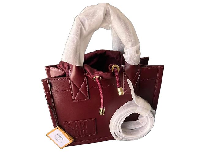 Sandro Bolso Shopper de Cuero Burdeos