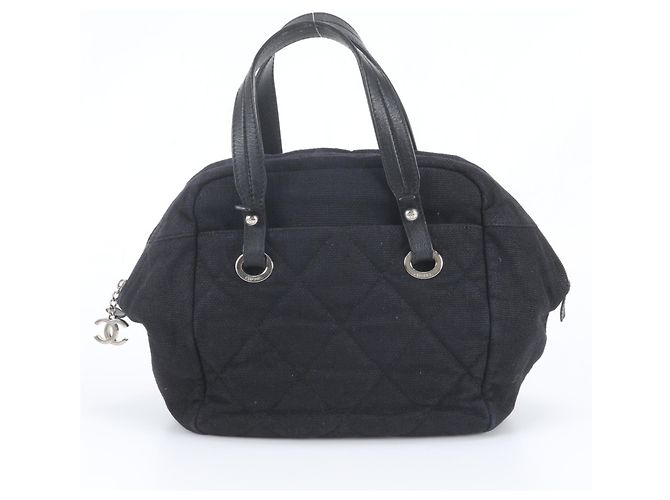 Chanel Paris Biarritz Leder Tote Bag Schwarz