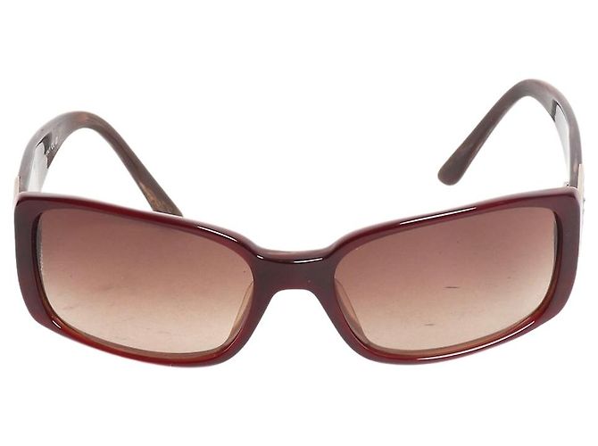 Chanel Burgundy rectangular sunglasses Dark red