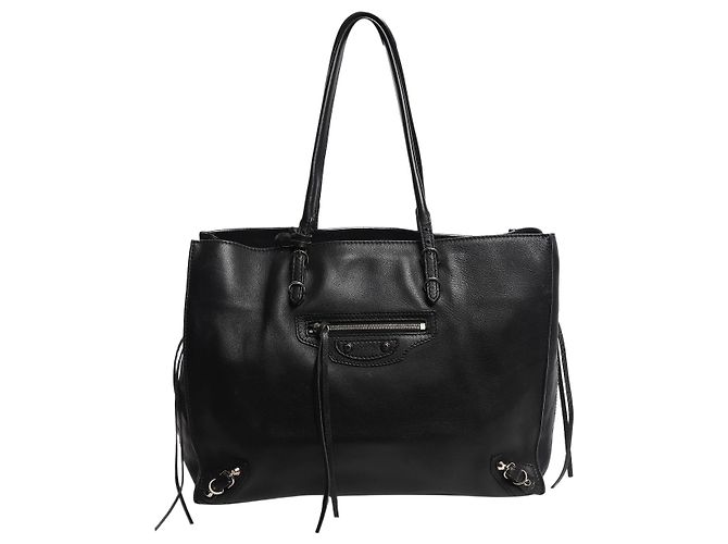 Balenciaga Black Papier leather bag