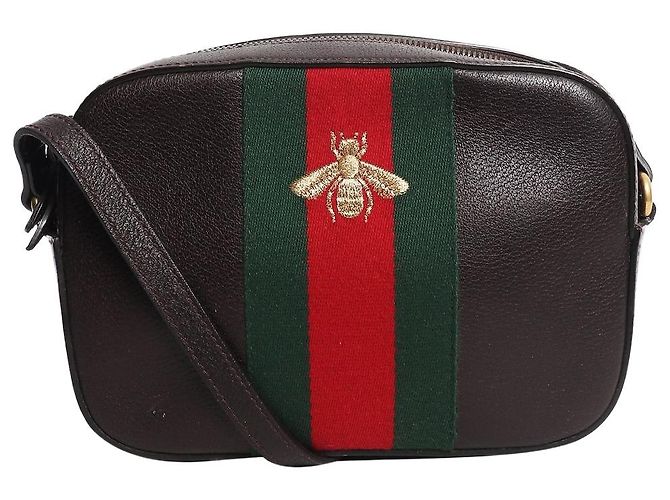 Gucci Bolsa camera castanho escuro Marrom