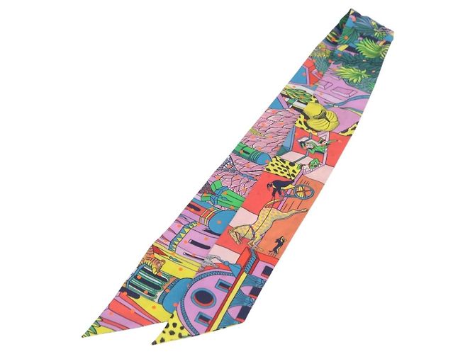 Hermès HERMES Twilly Scarf Silk Multicolor