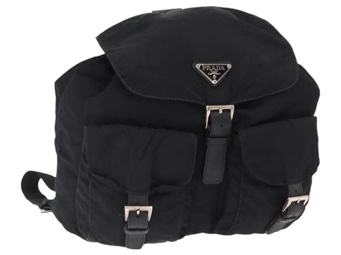PRADA Sac à dos Nylon Black Silver