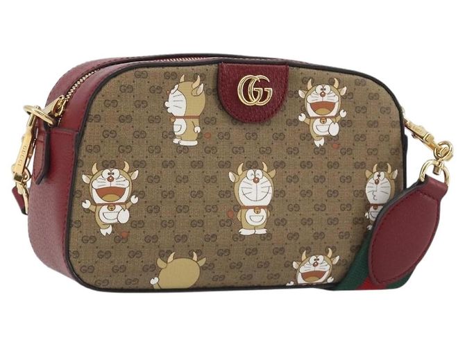 GUCCI Micro GG Supreme Doraemon Collaboration Bag PVC Beige 574886