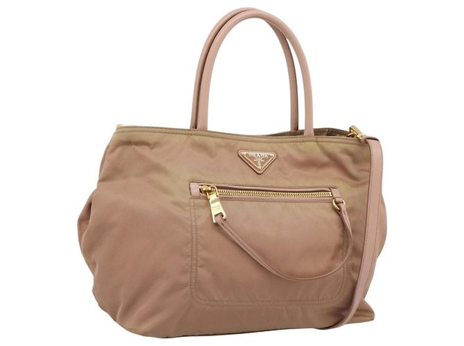 PRADA Sac à main Nylon 2way Pink Gold