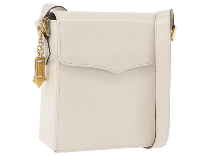 Autre Marque SAINT LAURENT Shoulder Bag Leather Ivory Gold