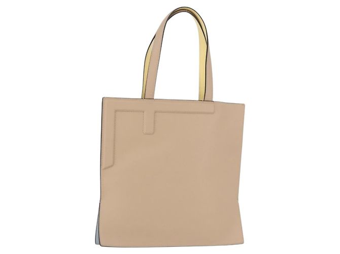 FENDI Tote Bag Leather Yellow