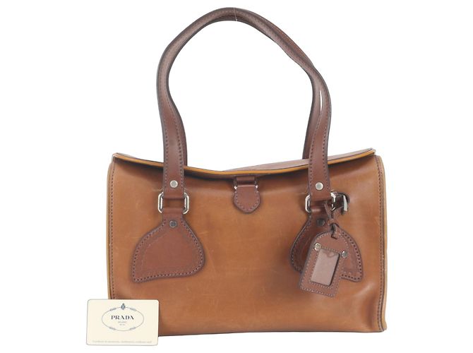 Borsa Tote Prada BR3017 in pelle marrone