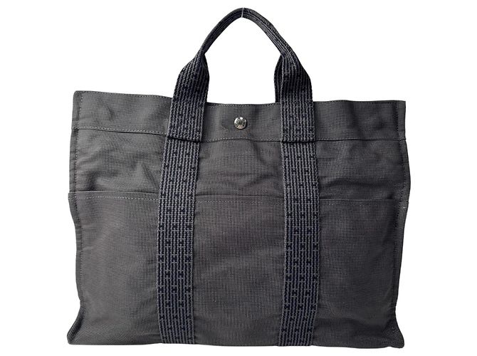 Hermès Hermes Herline MM Grey Tote Bag Brown Dark grey