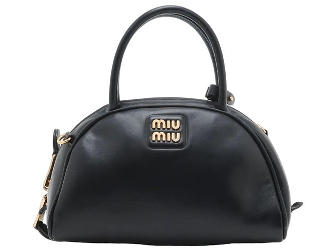 Borsa tote Miu Miu in pelle nera Nero