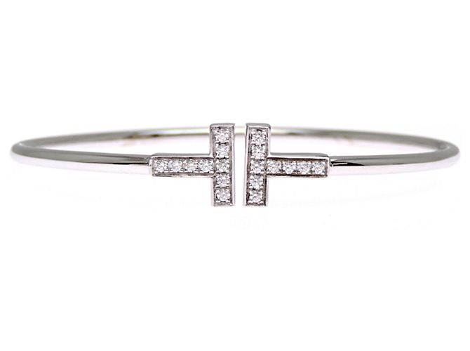 Autre Marque Pulsera de dijes de oro blanco de 18K y diamantes Tiffany & Co.