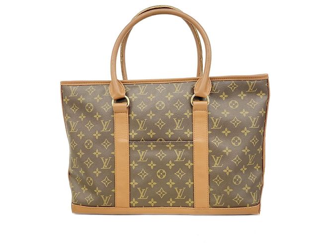 Borsa Tote Louis Vuitton Monogram Sac Weekend PM Marrone