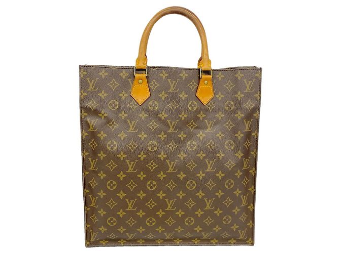 Saco Tote Louis Vuitton Monogram Sac Plat Marrom