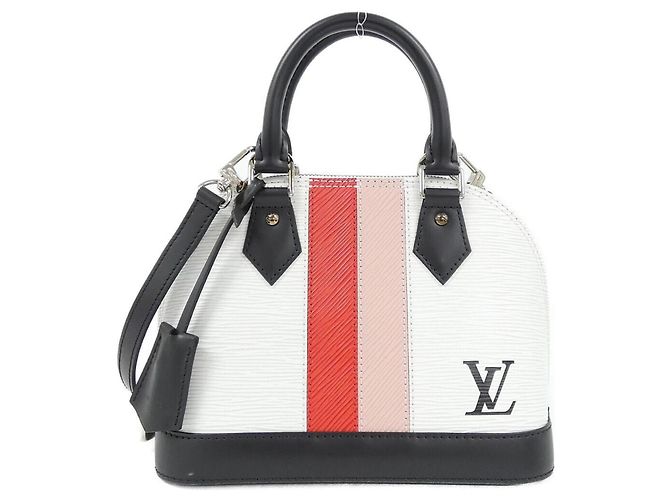 Sac à main Louis Vuitton Epi Stripes Alma BB Blanc