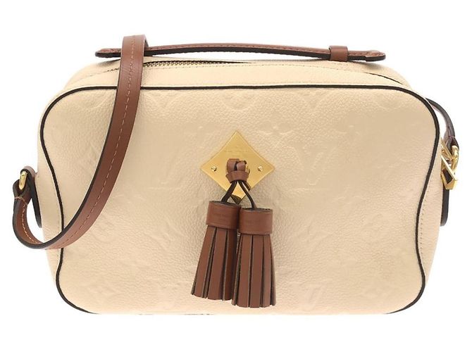 Bolsa de Ombro Louis Vuitton Monogram Empreinte Saint-Onge Marrom Cru Caramelo