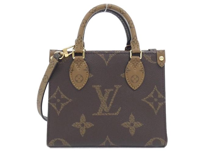Sac à main Louis Vuitton Monogram Giant OnTheGo BB Marron