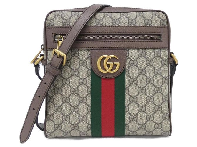 Bolsa de Ombro Gucci Ophidia Marrom Bege