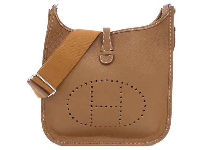 Hermès Borsa a tracolla Hermes Evelyne 3 PM Marrone D'oro