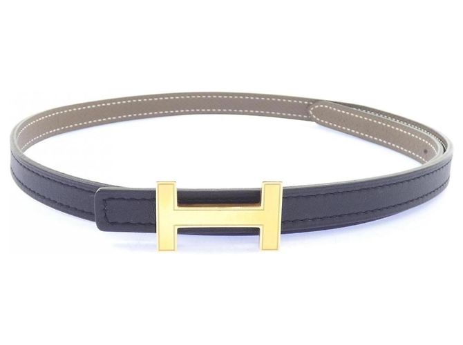 Hermès Hermes Focus 13mm Wendelgürtel Braun Schwarz