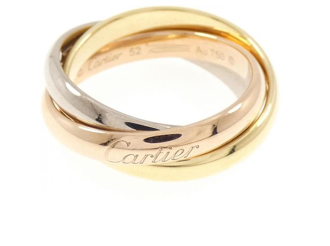 Anello Cartier Trinity in oro bianco rosa e giallo D'oro