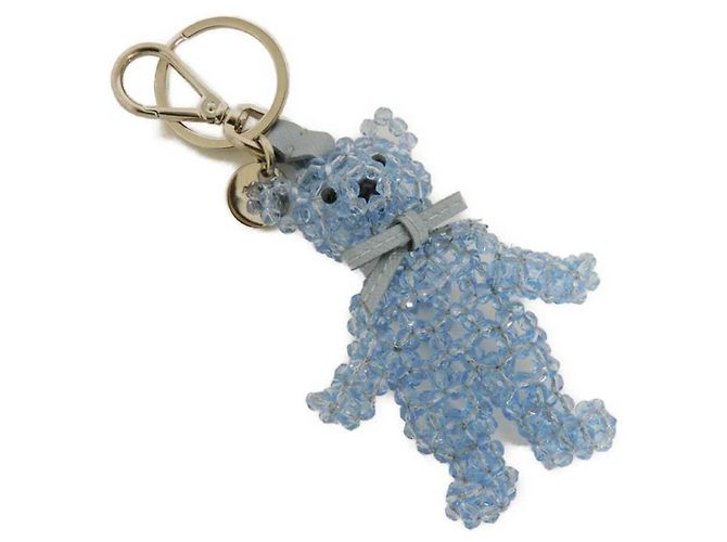Chaveiro Prada Saffiano Trick Bear Azul Azul claro