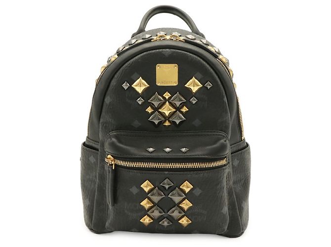 MCM Visetos Glam Backpack Brown Black