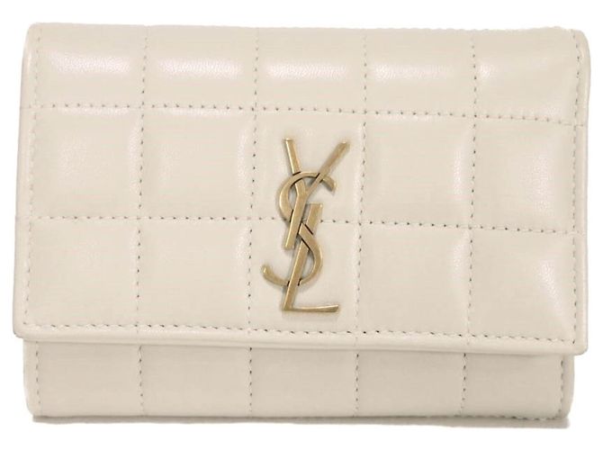 Yves Saint Laurent Tri-fold Wallet White