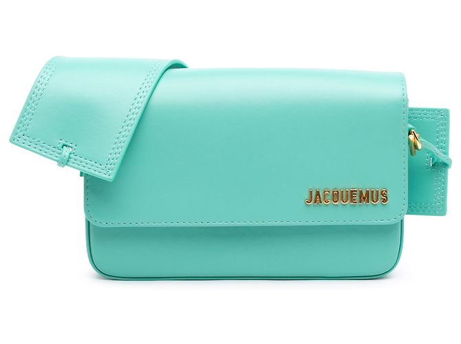 Bolsa de ombro Le Carinu em couro de bezerro azul Jacquemus