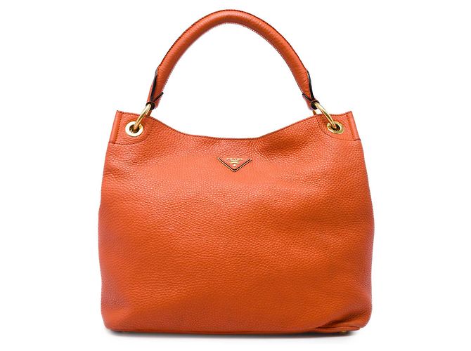 Sac Hobo Prada Orange Vitello Daino