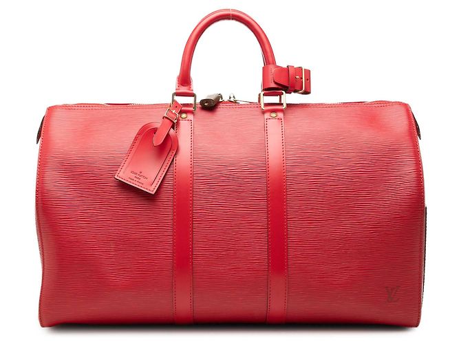 Louis Vuitton Red Epi Keepall 45 Vermelho