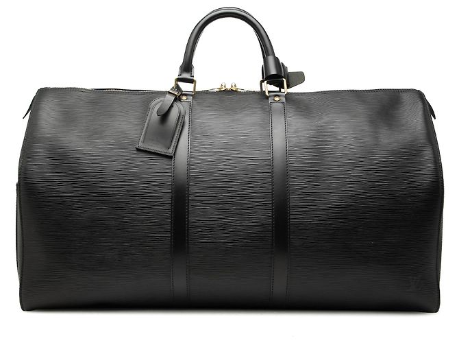 Louis Vuitton Black Epi Keepall 55 Nero