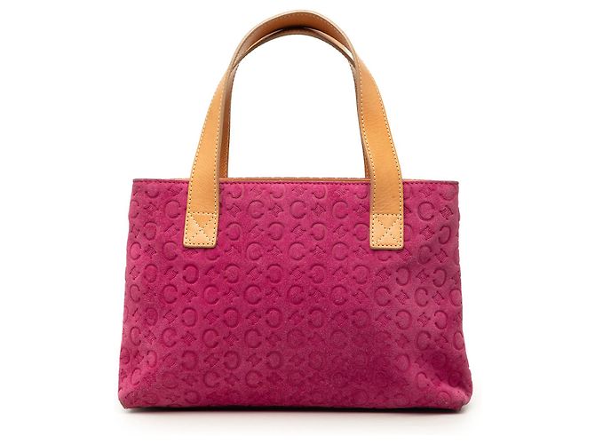 Céline Bolsa Celine Pink C Macadam em camurça Rosa