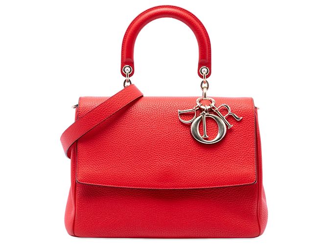 Autre Marque Dior Red Medium Leather Be Dior Flap Rosso