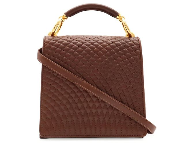 Bolsa acolchoada Bally em couro marrom