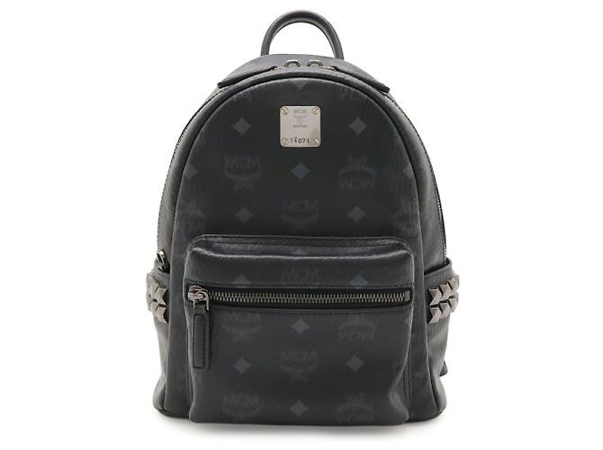 MCM Visetos Glam Backpack Black