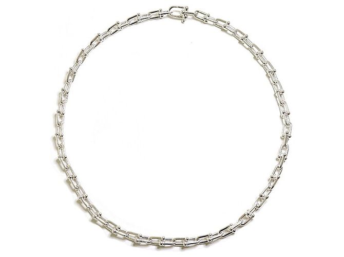 Autre Marque Collar Tiffany HardWear de eslabones pequeños Plata