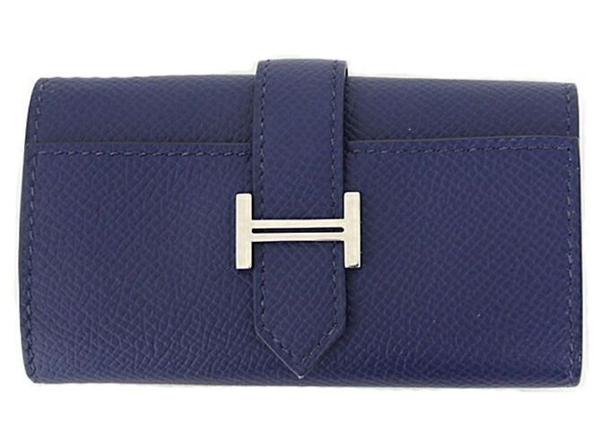 Hermès Hermes Bearn Key Case Blue Navy blue