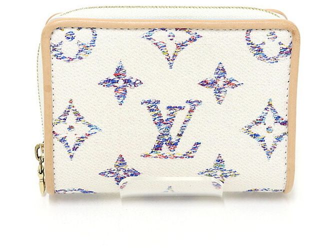 Louis Vuitton Portefeuille Lou Monogram Jacquard White Bi-fold Wallet