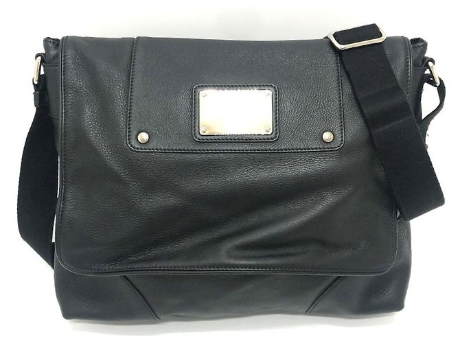 Bolsa de ombro em couro preto Dolce & Gabbana