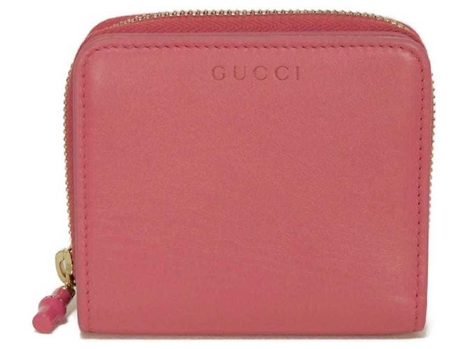 Cartera bi-fold Gucci en Bamboo Rosa