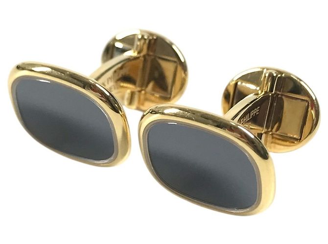 Autre Marque Gemelli Patek Philippe Golden Ellipse Blu D'oro