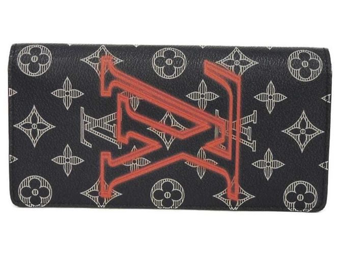Cartera larga Louis Vuitton Rosa Blanco Azul marino Monograma