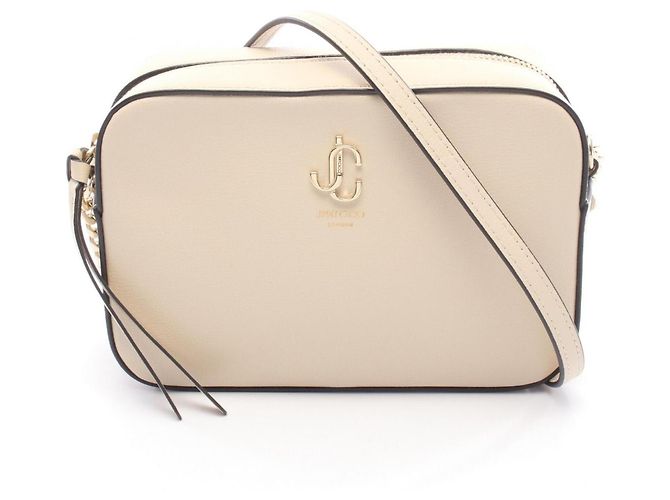 Borsa a tracolla Camera in pelle beige Jimmy Choo