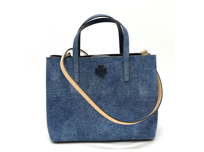 Sac cabas 2-Way Blake Logo Tory Burch Bleu