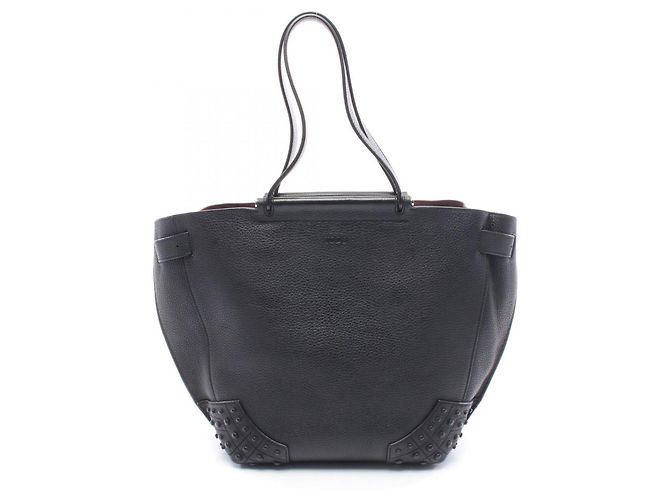 Borsa Tote Tod's Wave in pelle nera Nero
